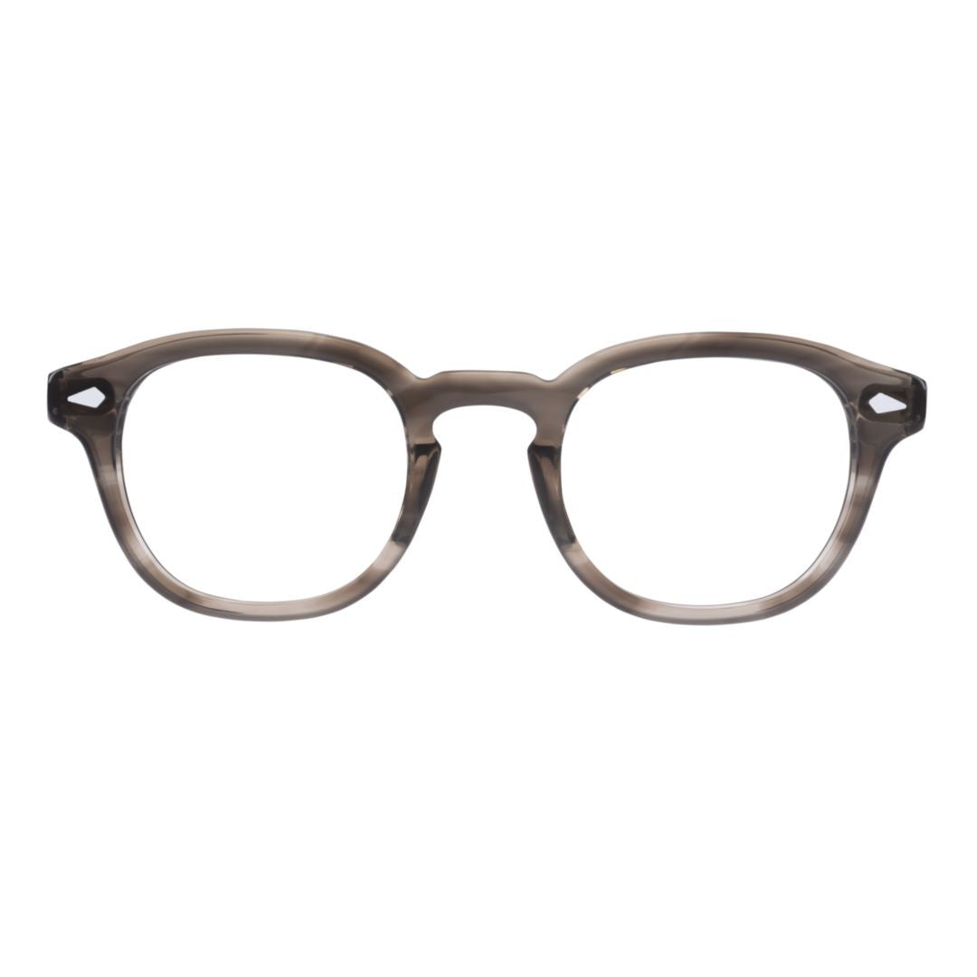 Moscot Or-Lem-O Lemtosh Translucent Acetate Eyeglasses With Rounded Square Lenses
