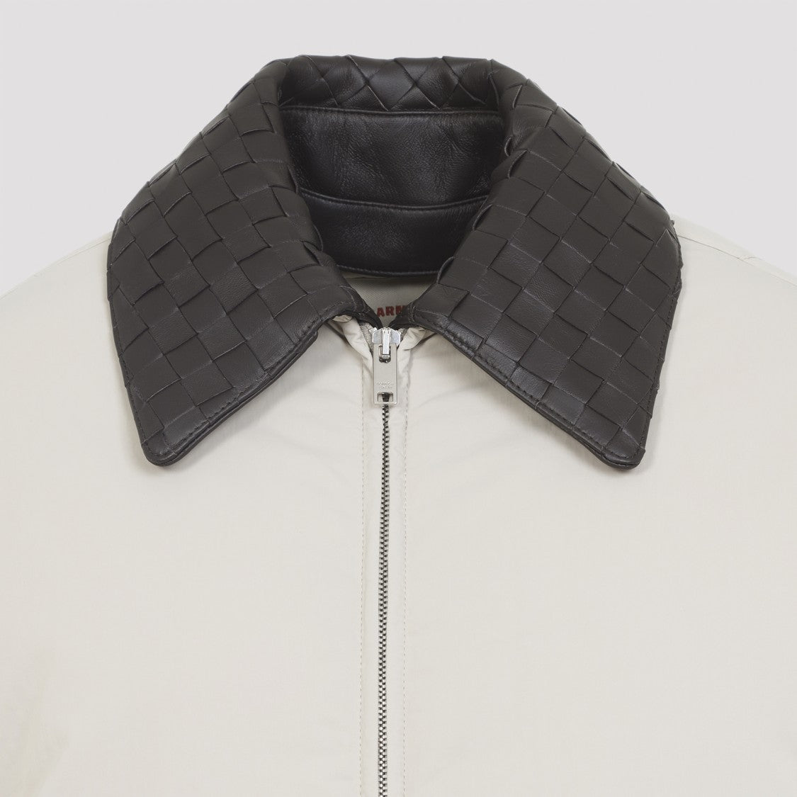 Bottega Veneta Grey Putty Nylon Puffer Jacket