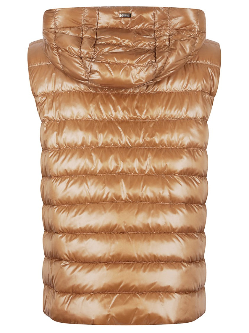 Herno Sleeveless Down Jacket With High Collar