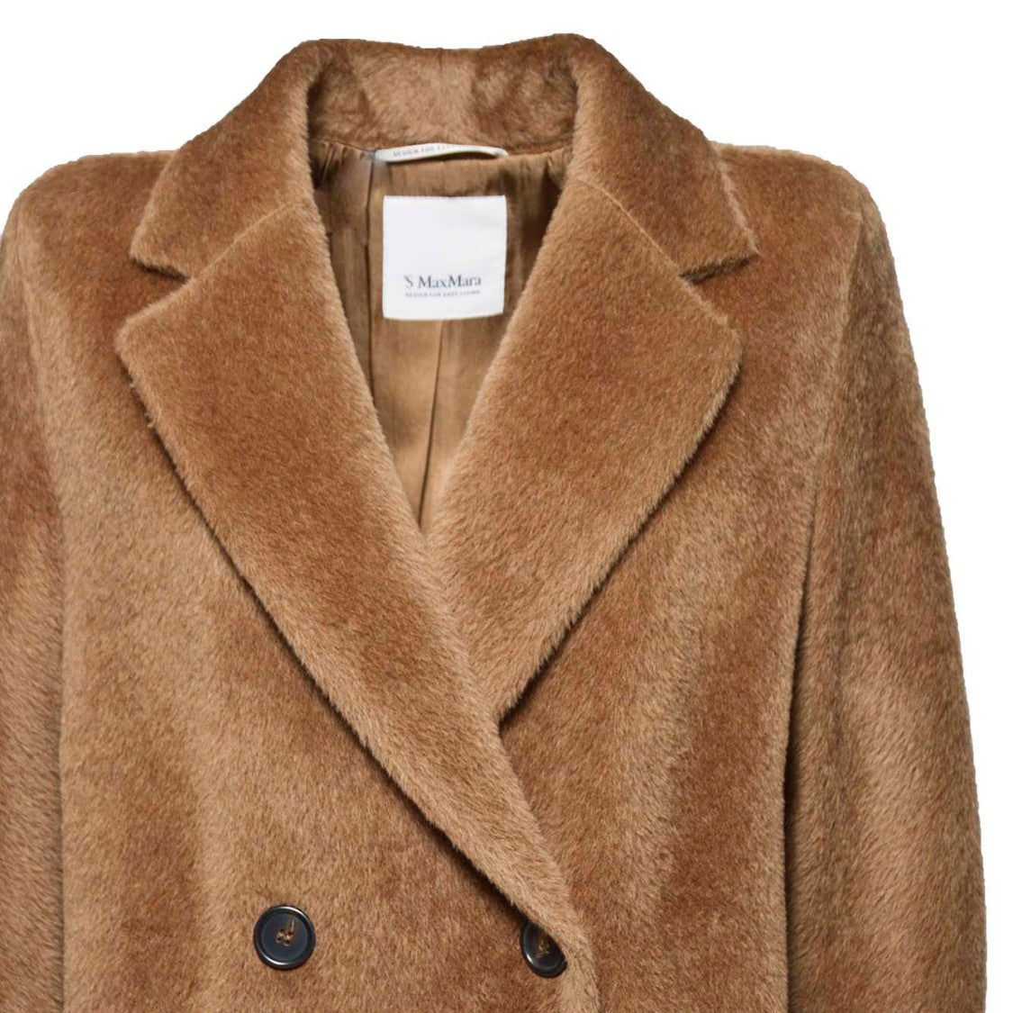 Max Mara Double-Breasted Midi Coat In Soft Alpaca