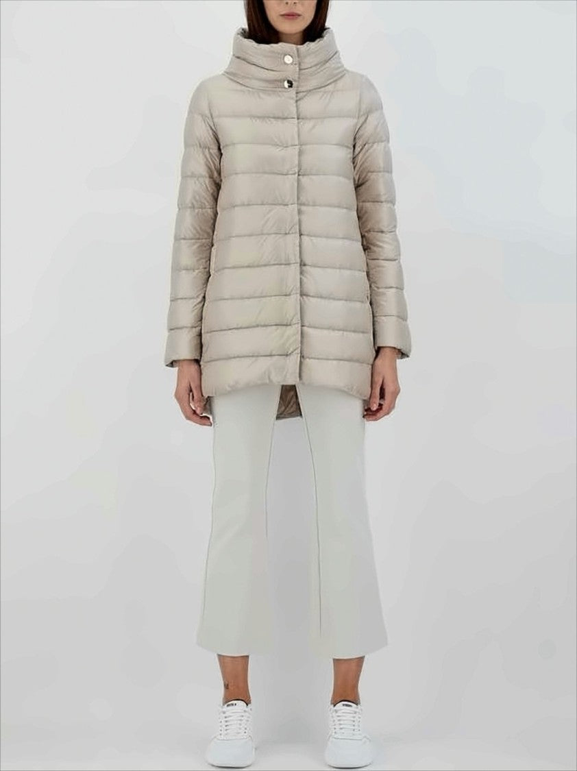 Herno Quilted Down Jacket With High Stand Collar