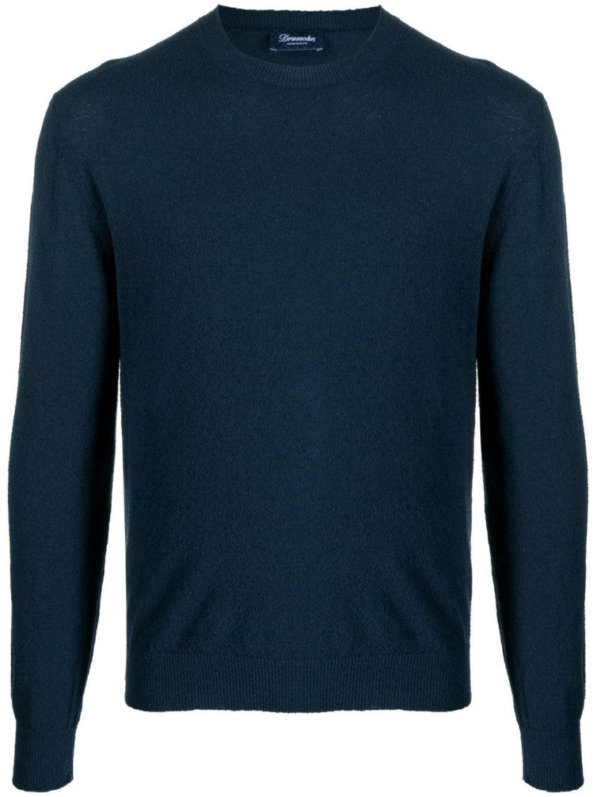 Drumohr Fitted Long Sleeve Crew-Neck Sweater