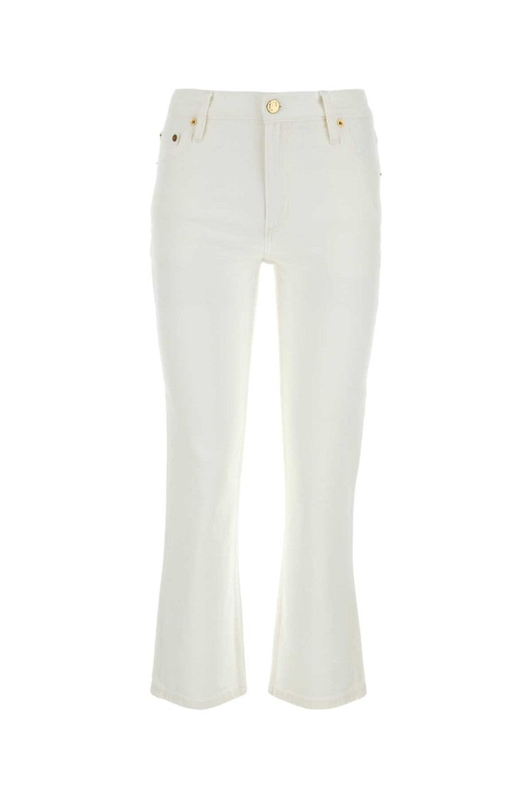 Tory Burch White Stretch Denim Jeans