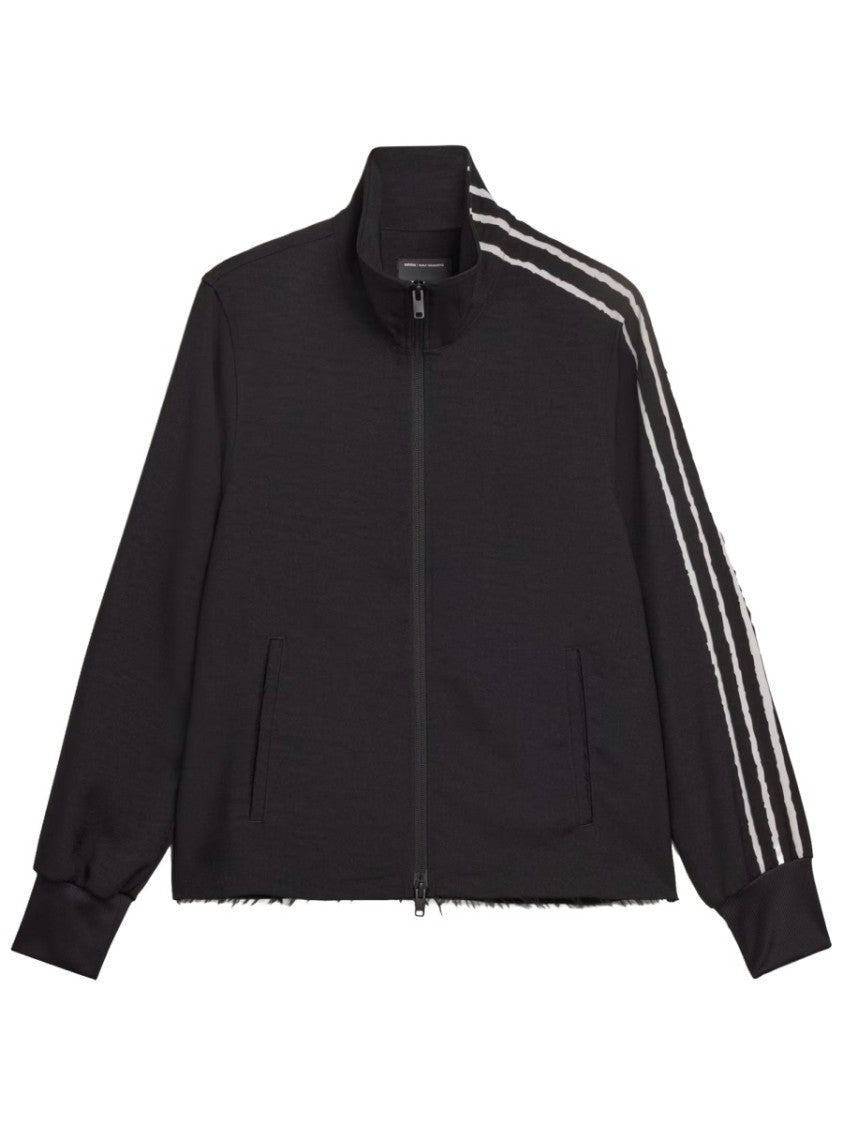 Y-3 Neutrals Uniform Raw Three Stripes Polyester Sweatshirt
