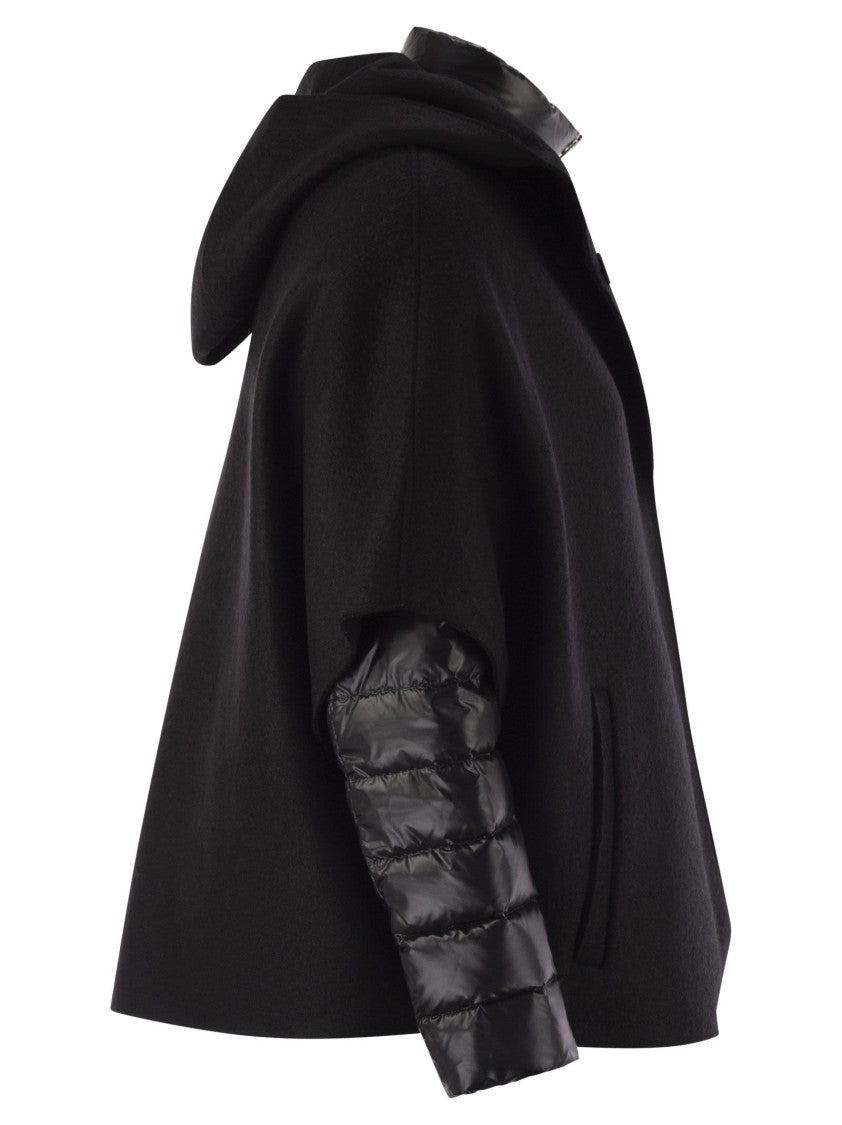 Herno Resort Hood In Ultralight Wool And Nylon