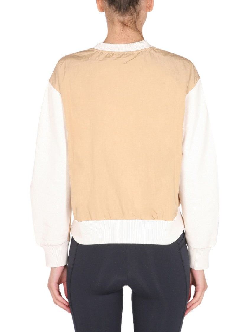 Stella Mccartney Color-Blocked Sweatshirt With Flocked Logo Detail