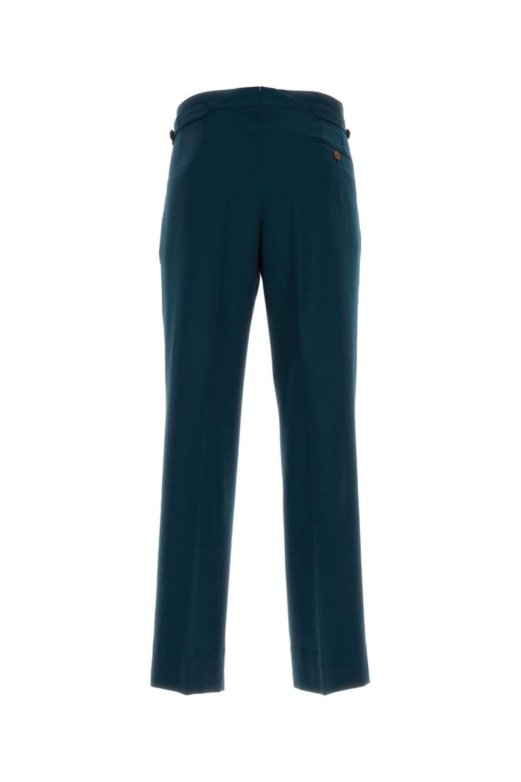 Vivienne Westwood Petrol Blue Wool Sang Pant