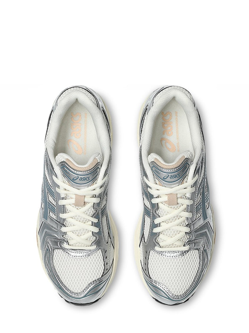 Asics Futuristic Metallic Silver Sneakers With Breathable Mesh Panels