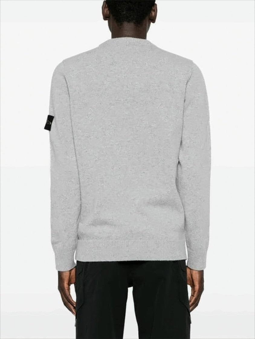 Stone Island Textured Finish Crew Neck Sweater