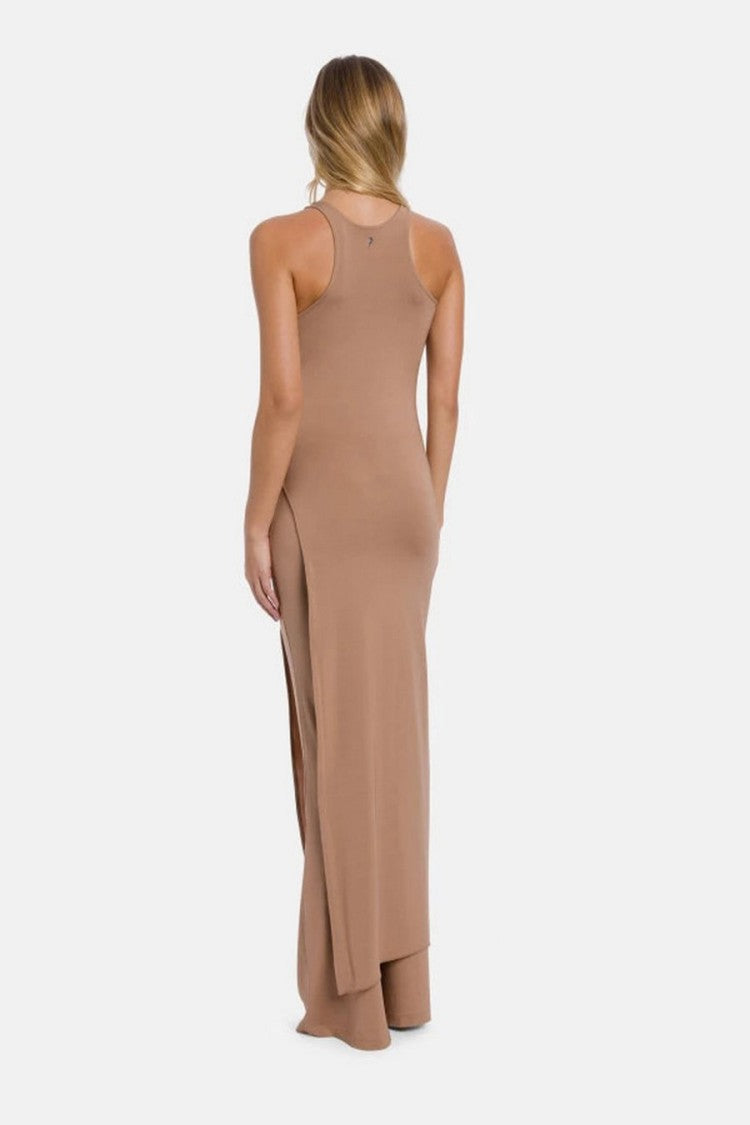 Dondup Brown Racerback Maxi Dress