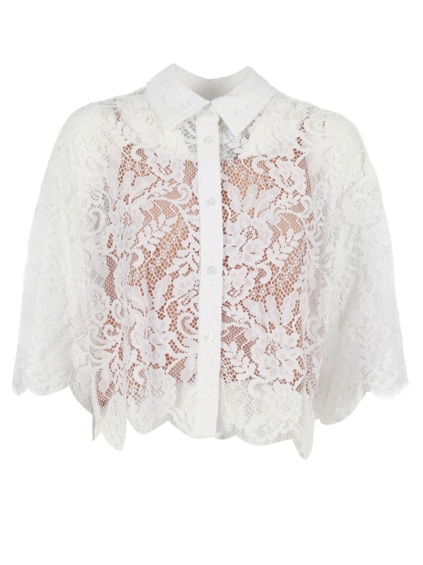 Michael Kors Corded Lace Short Sleeve Shirt