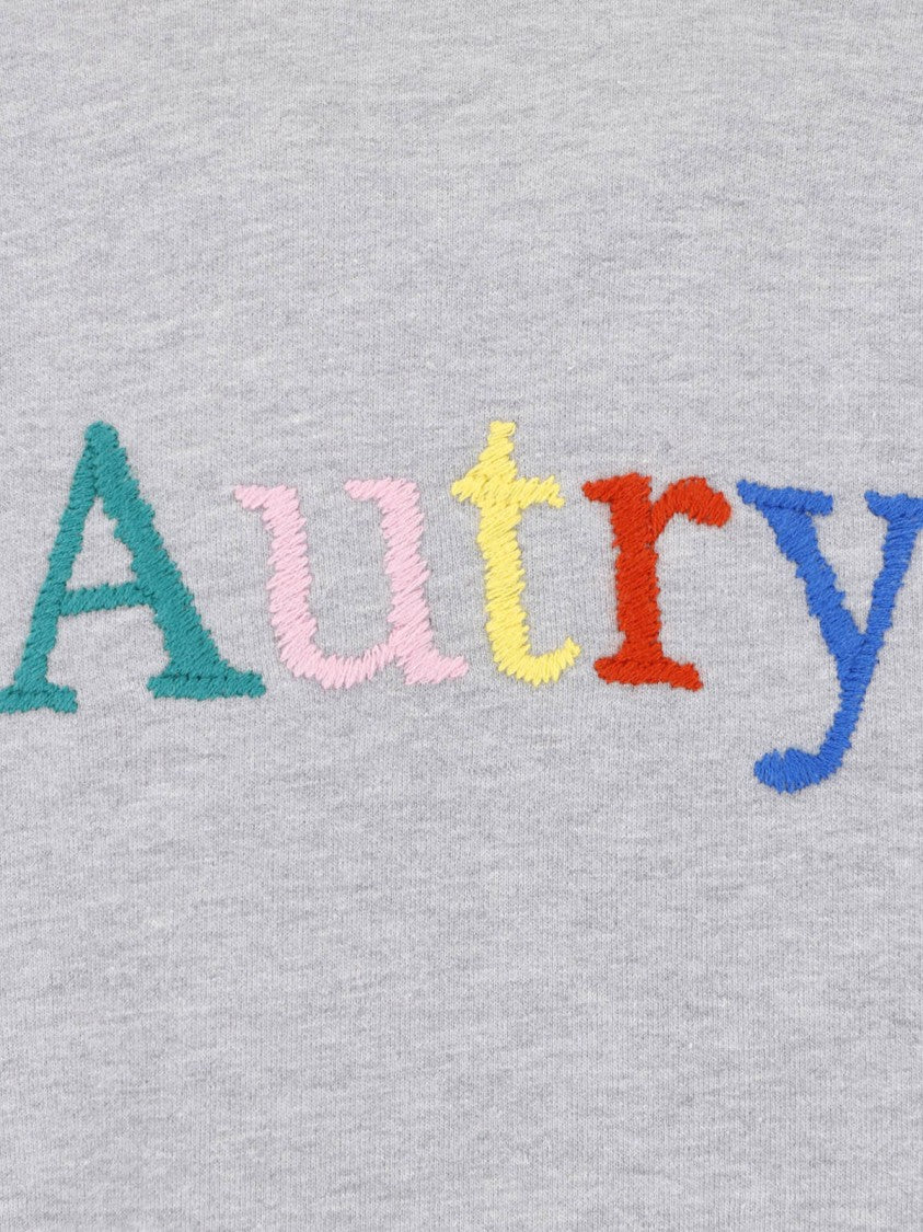 Autry Crewneck Cotton Sweatshirt With Multicolor Logo