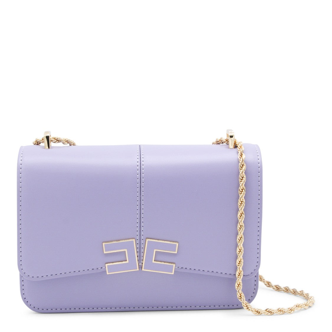 Elisabetta Franchi Structured Lilac Handbag