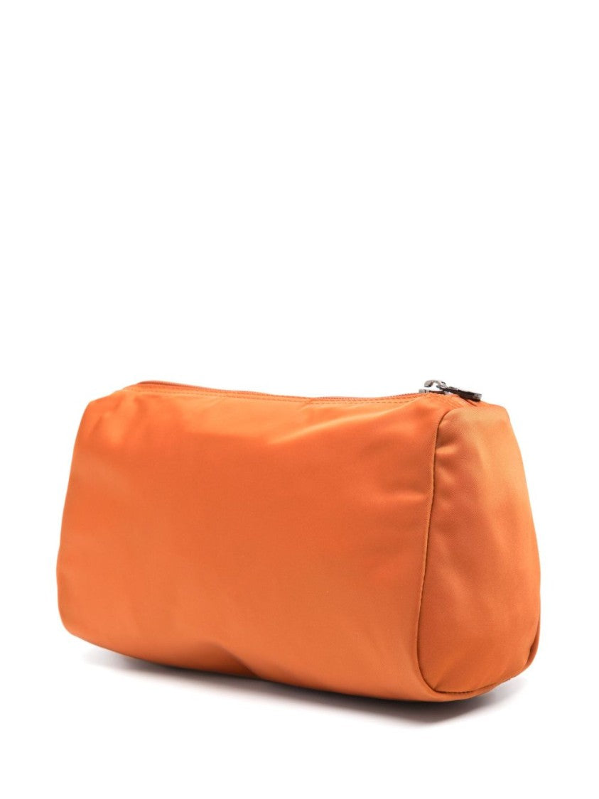 Kiton Terracotta Orange Compact Bag With Top Zip Fastening