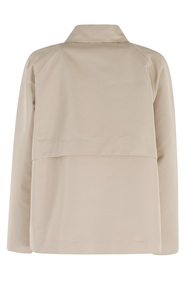 Seventy Beige Trench Jacket Back-Cape Cotton Jacket