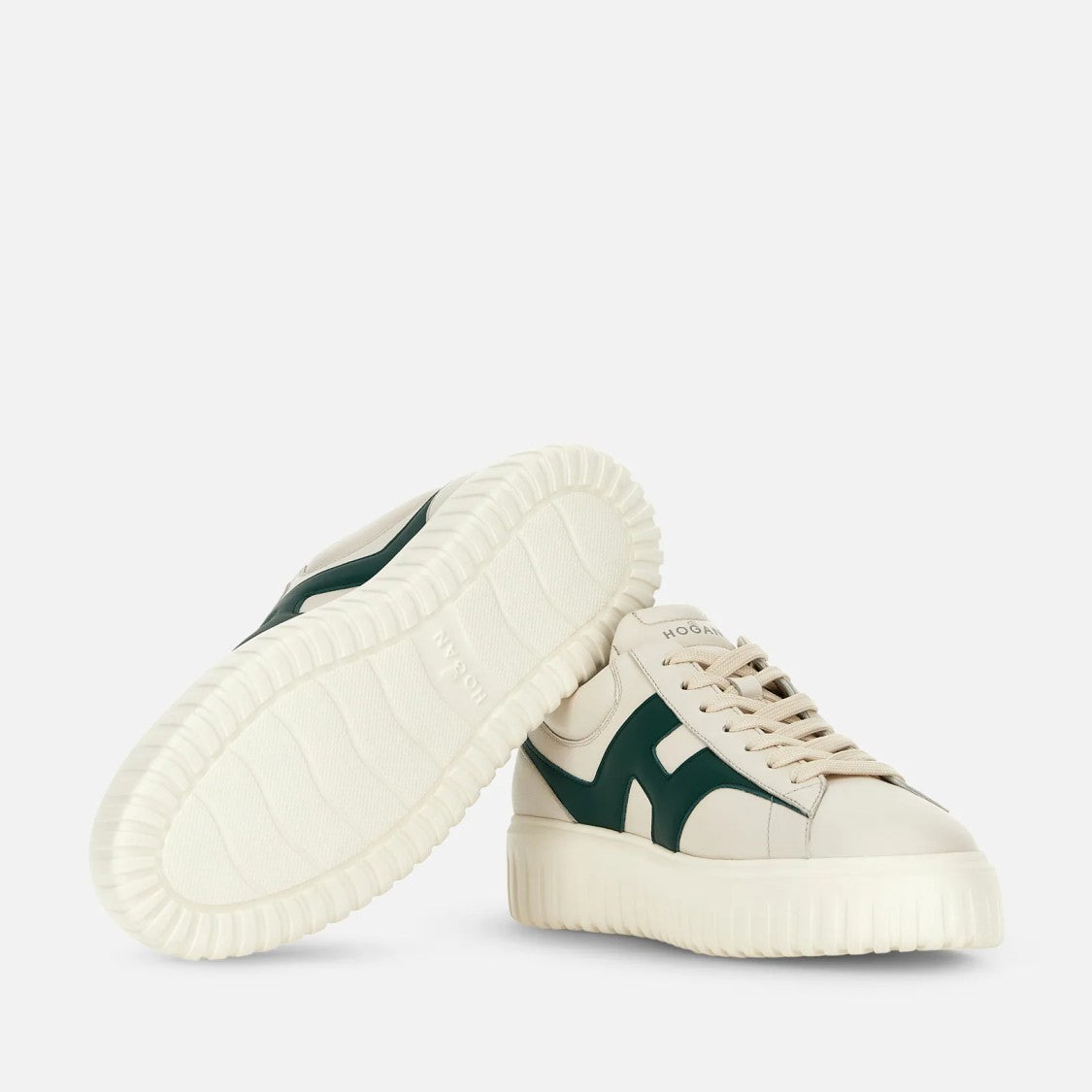 Hogan H-Stripes H Spezzata Sneakers With Lace-Up Design