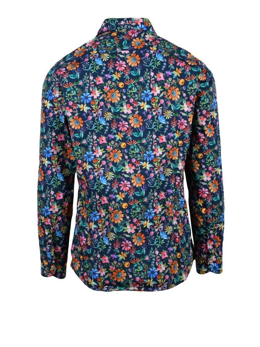 Altemflower Blue Cotton Floral Shirt
