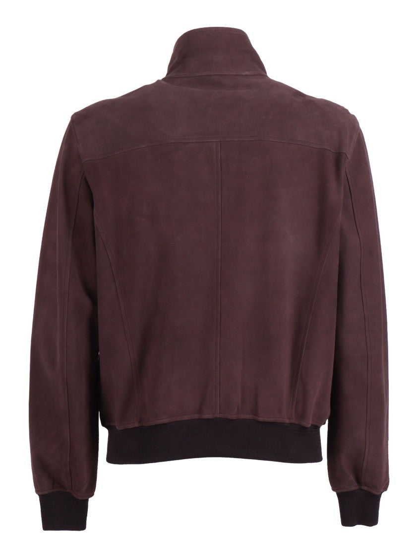 Stewart - Scettro Burgundy Jeff Suede Knit Casual Jacket