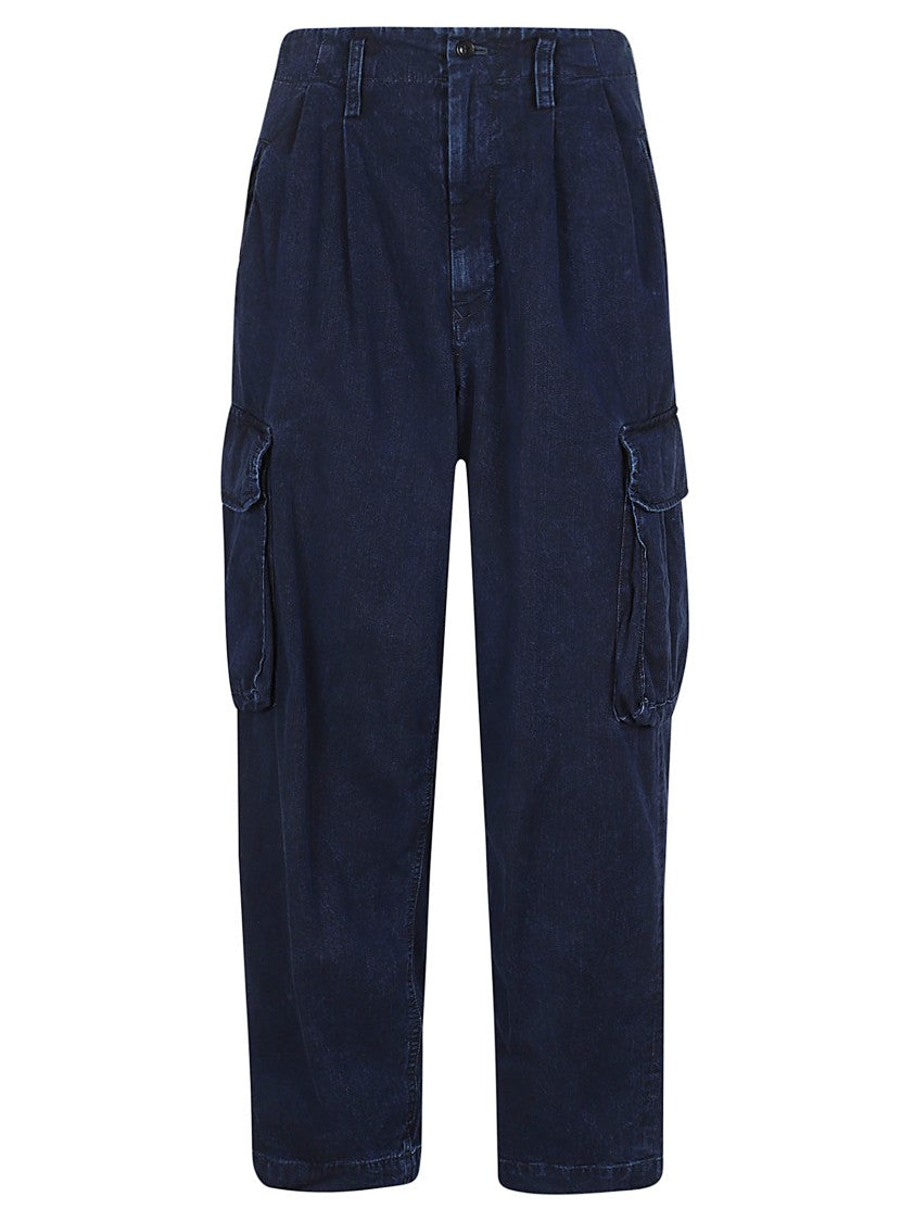 Yohji Yamamoto Relaxed Fit High-Waisted Cargo Trousers