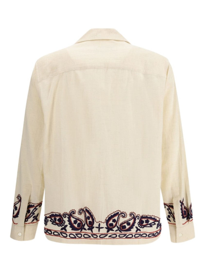 Baziszt Memento Shirt With Intricate Floral Embroidery