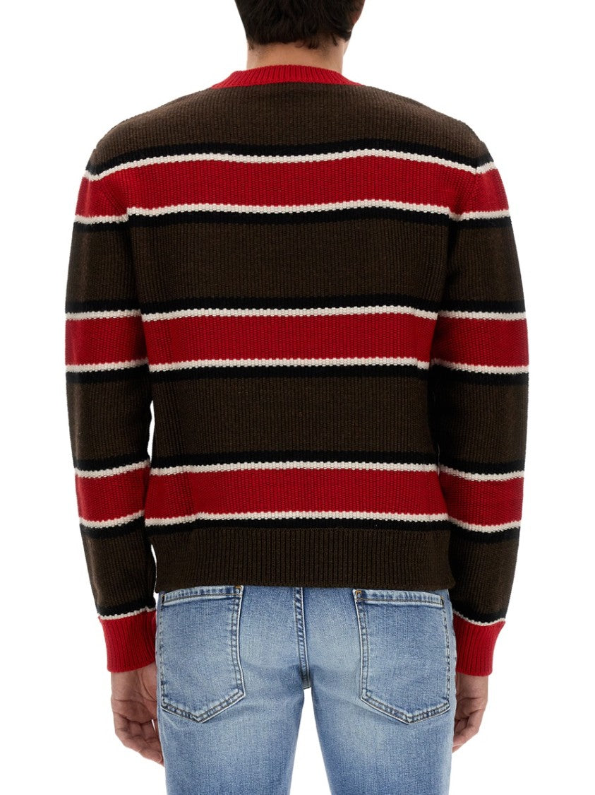 Dsquared2 Horizontal Striped Knit Sweater
