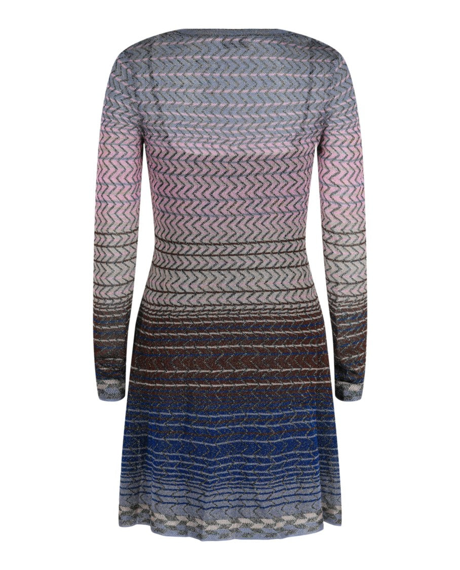 M Missoni Metallic Striped Mini Dress