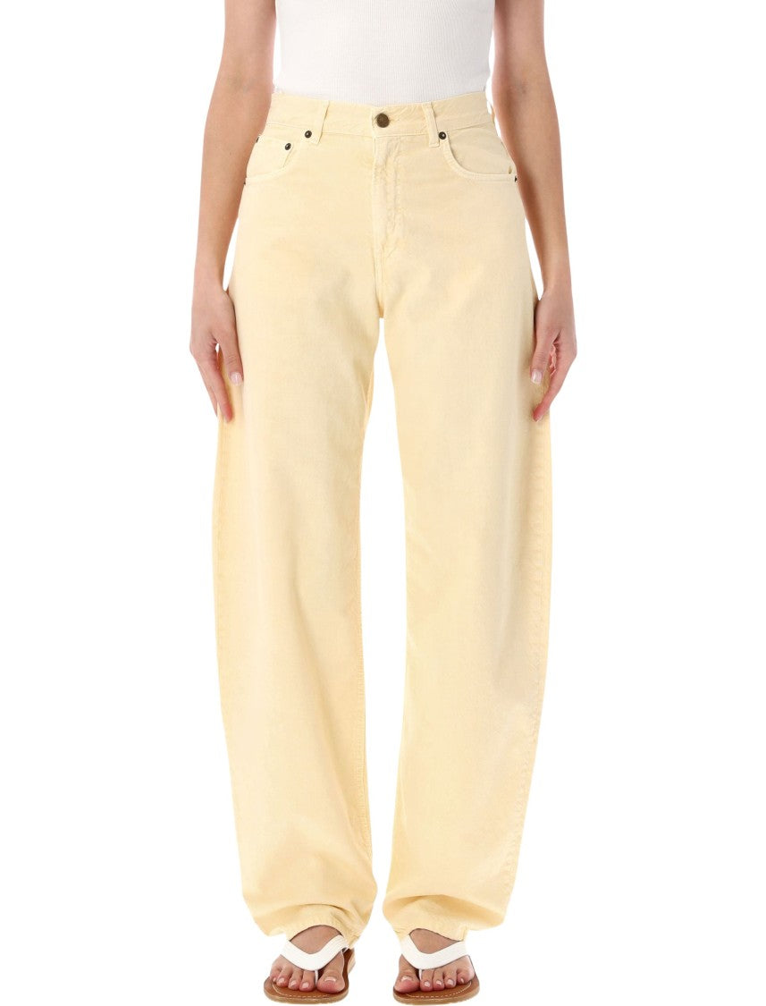 Haikure Balloon Silhouette Tapered Leg Pants With Five-Pocket Design