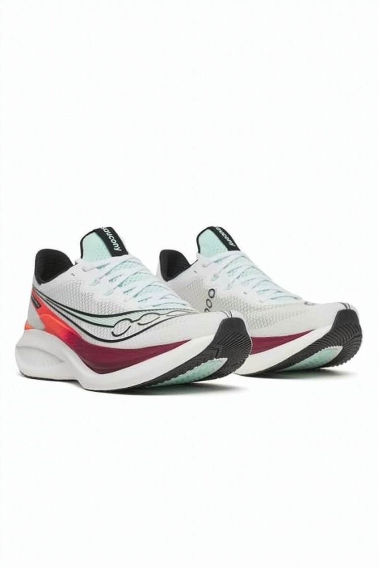 Saucony Aerodynamic Sneakers With Gradient Accents And Curved Sole