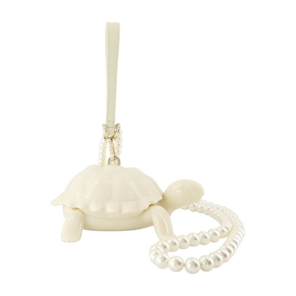 Simone Rocha Tortoise-Shaped Crossbody Bag With Pearl Chain Strap