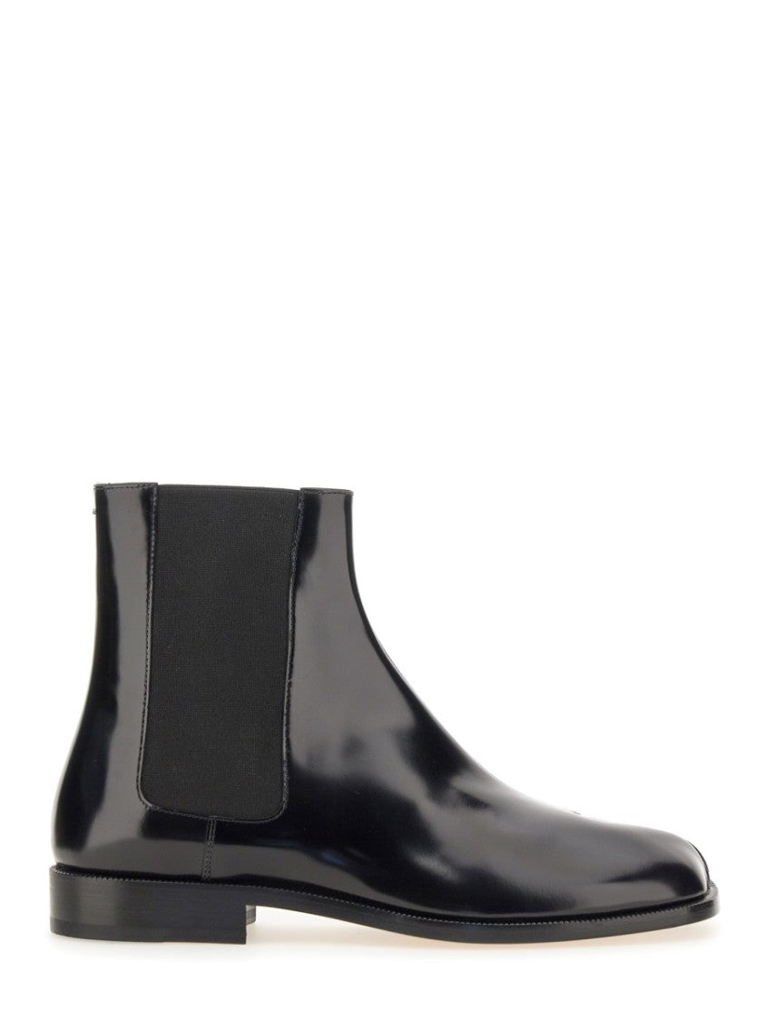 Maison Margiela Polished Leather Tabi Chelsea Boots
