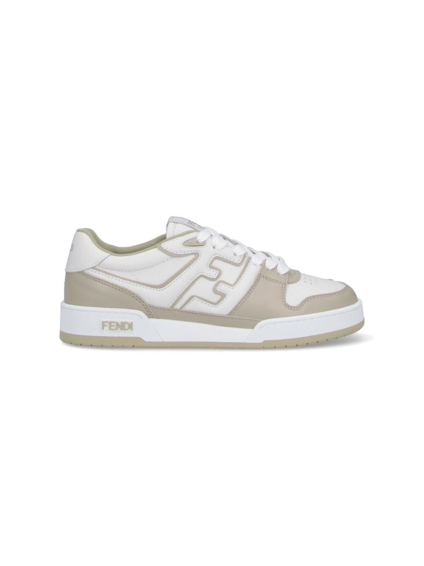 Fendi "Match" Low-Top Sneakers – White