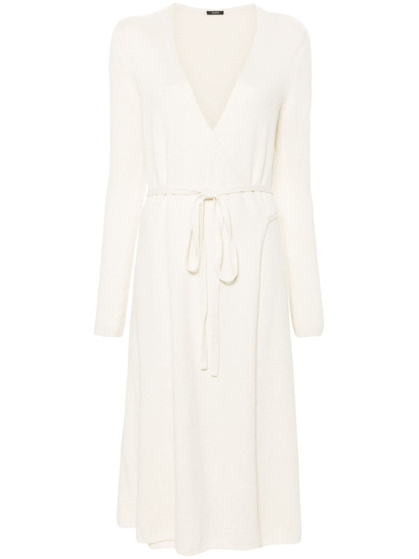 Joseph Casual White Linen Blend Midi Dress