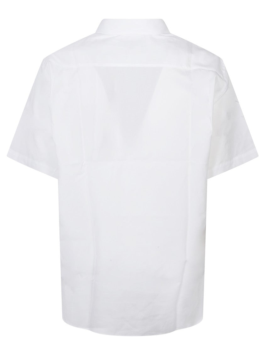 Comme Des Garçons Short-Sleeve White Casual Logo Shirt