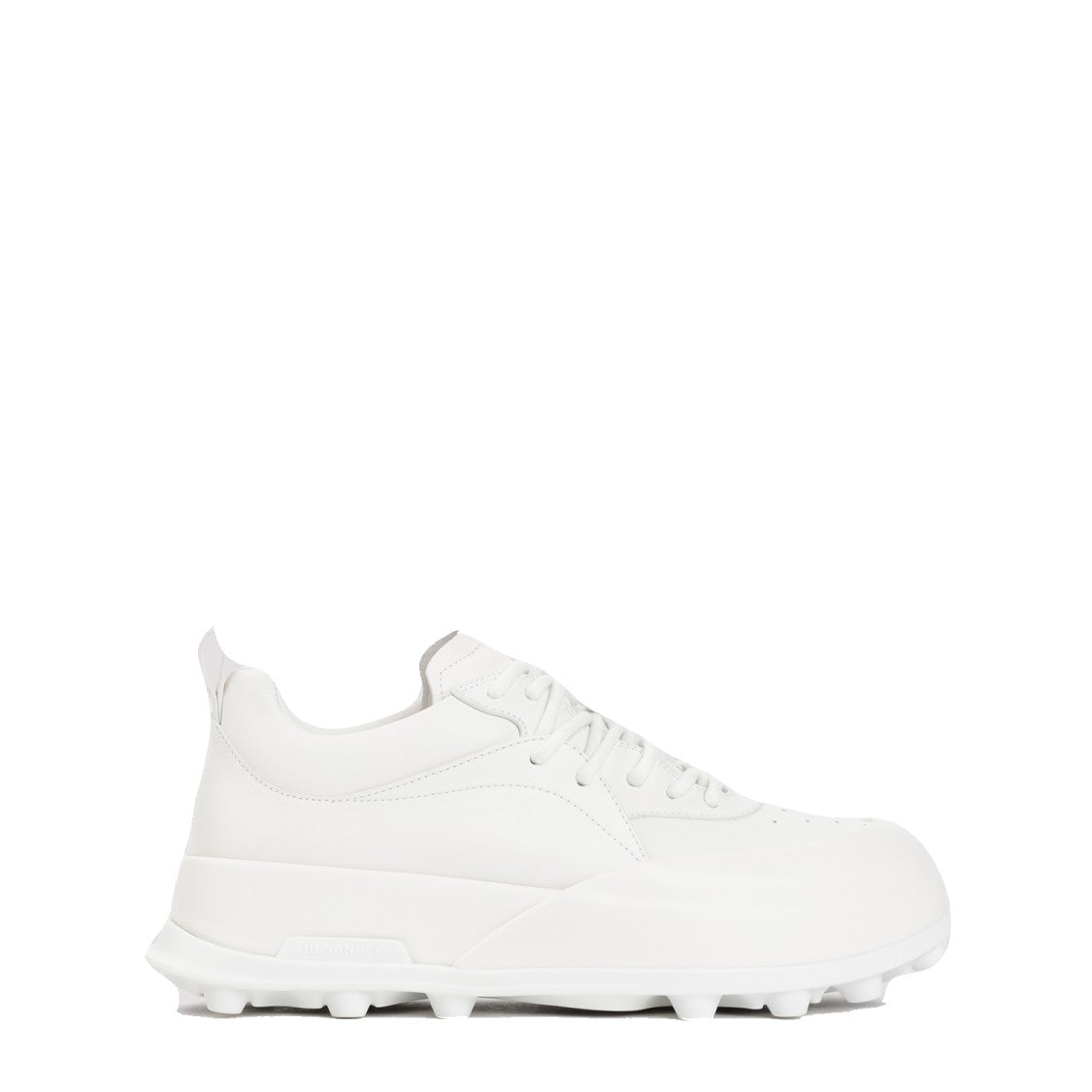 Jil Sander Porcelain White Leather Sneakers