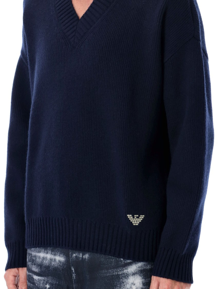 Emporio Armani Soft Structured V-Neck Sweater
