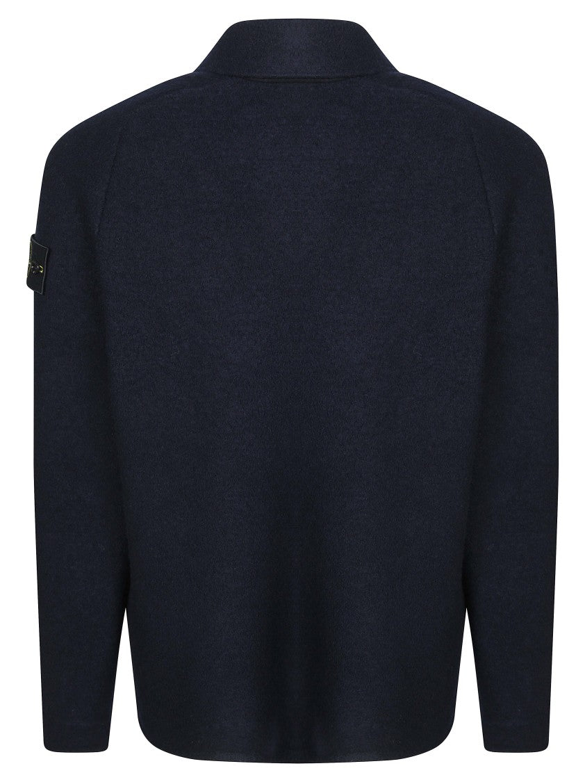 Stone Island Cropped Structured-Collar Cardigan