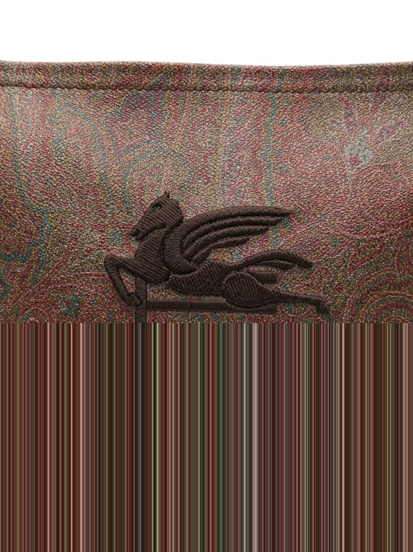 Etro Rectangular Clutch Bag In Paisley Jacquard
