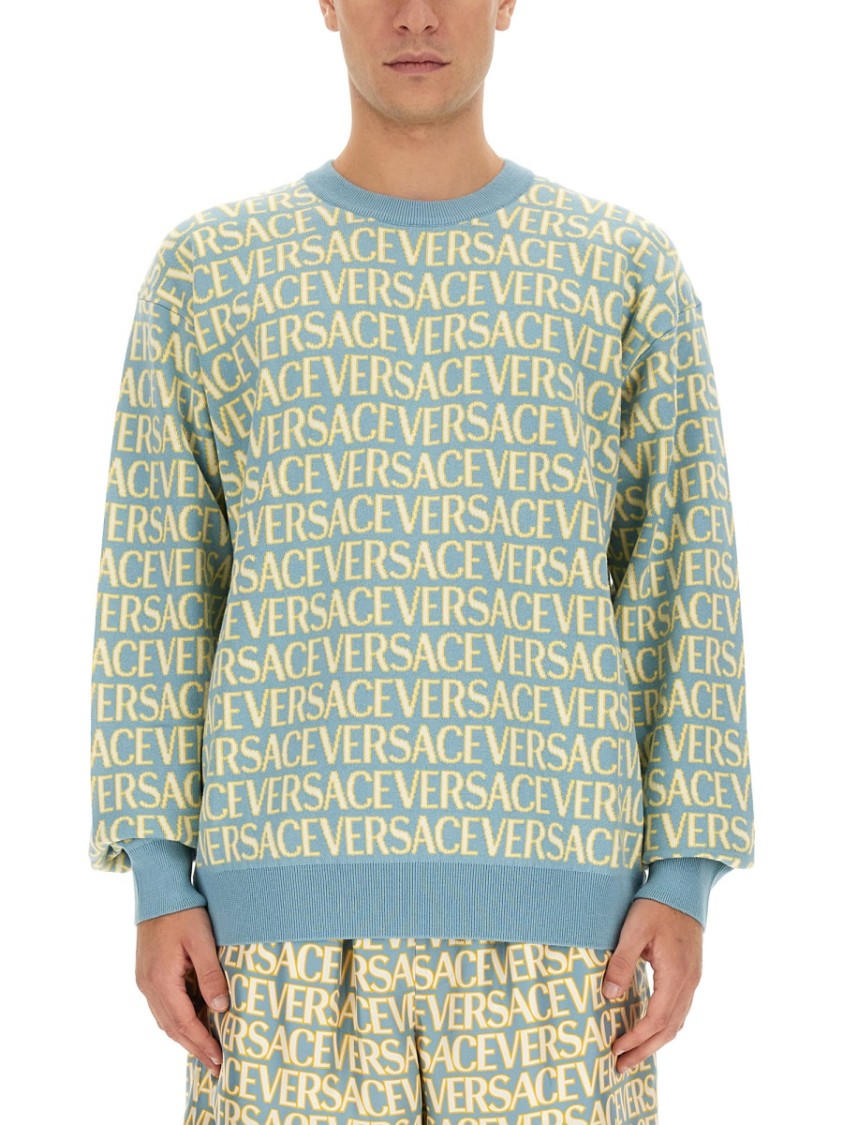 Versace Allover Logo Jersey