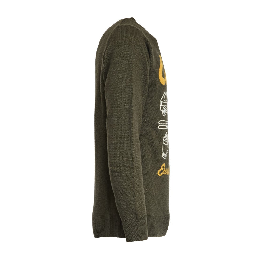 Mc2 Saint Barth Crew Neck Sweater With Ribbed Details And Embroidery