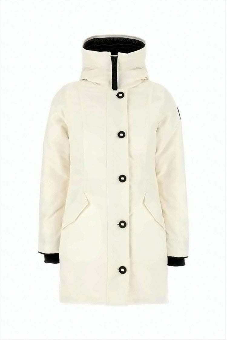 Canada Goose Padded Jacket With High Collar And Front Button Closure