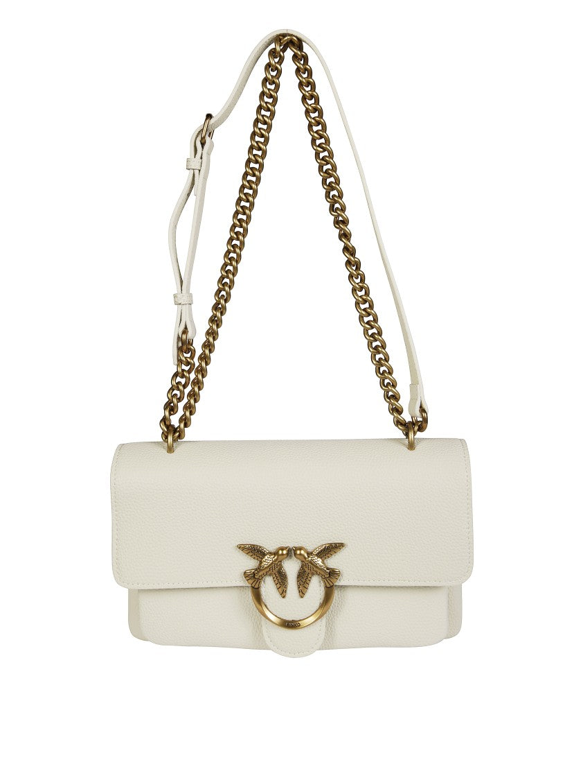 Pinko Sculptural Mini Shoulder Bag With Gold-Tone Bird Clasp