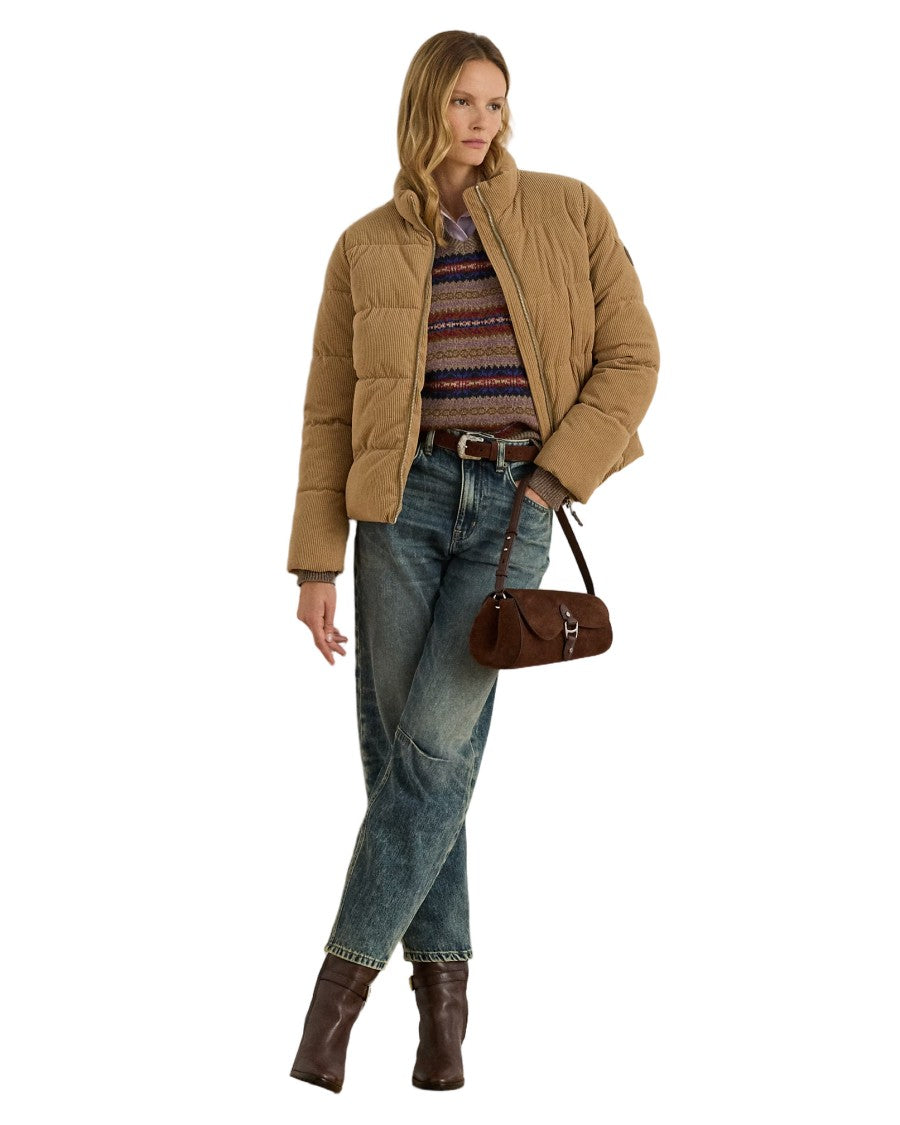 Lauren Ralph Lauren Corduroy-Textured Insulated Puffer Coat
