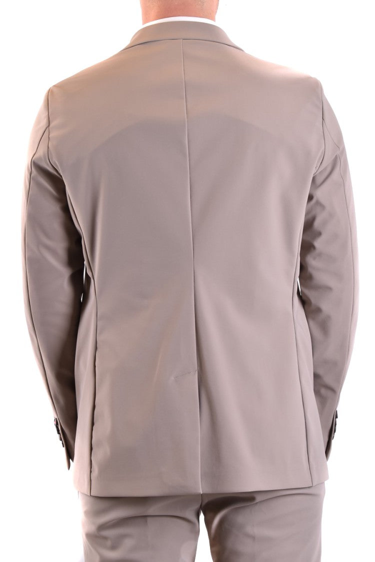 Rrd Tailored Beige Blazer With Two-Button Closure And Notch Lapels