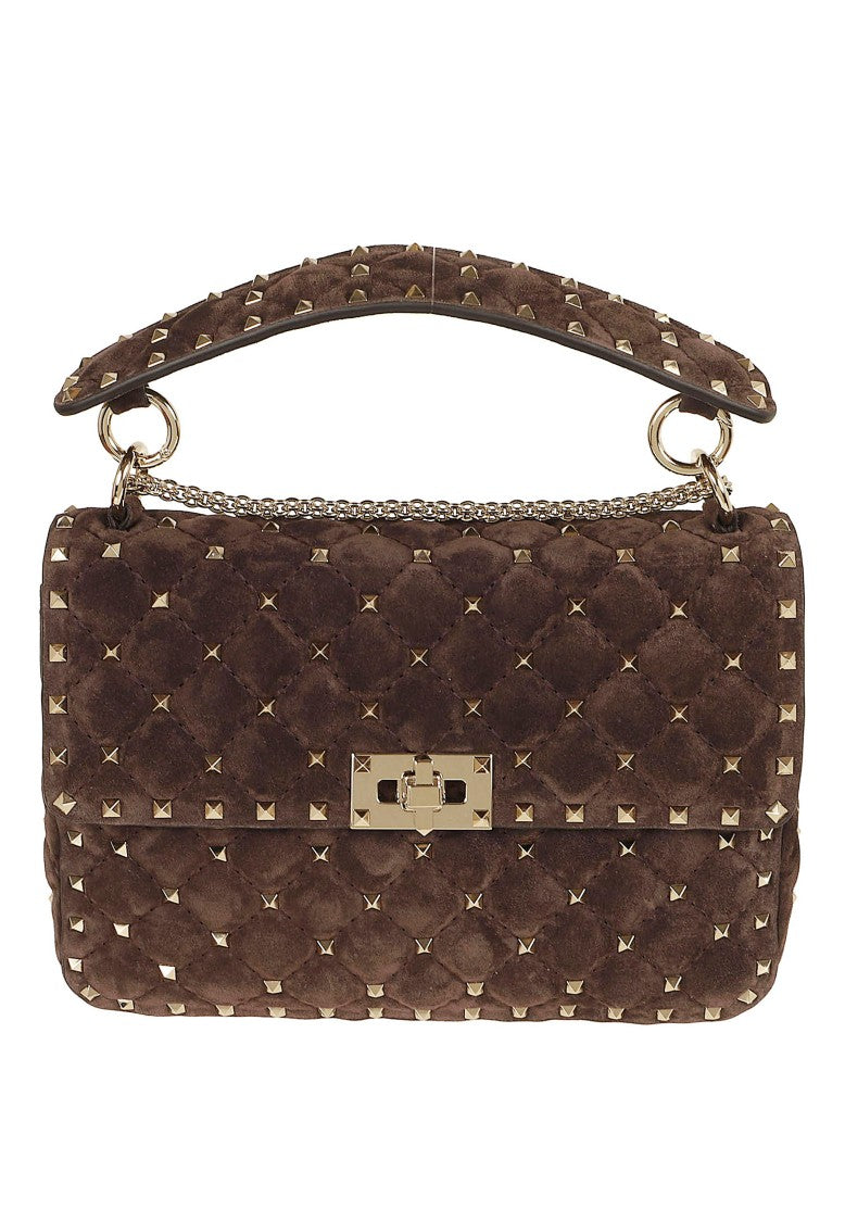 Valentino Garavani Rockstud Spike Medium Suede Shoulder Bag