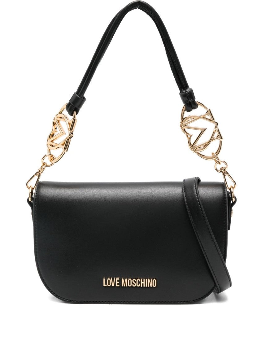 Love Moschino Shoulder Bag With Flap Closure And Gold-Tone Accents