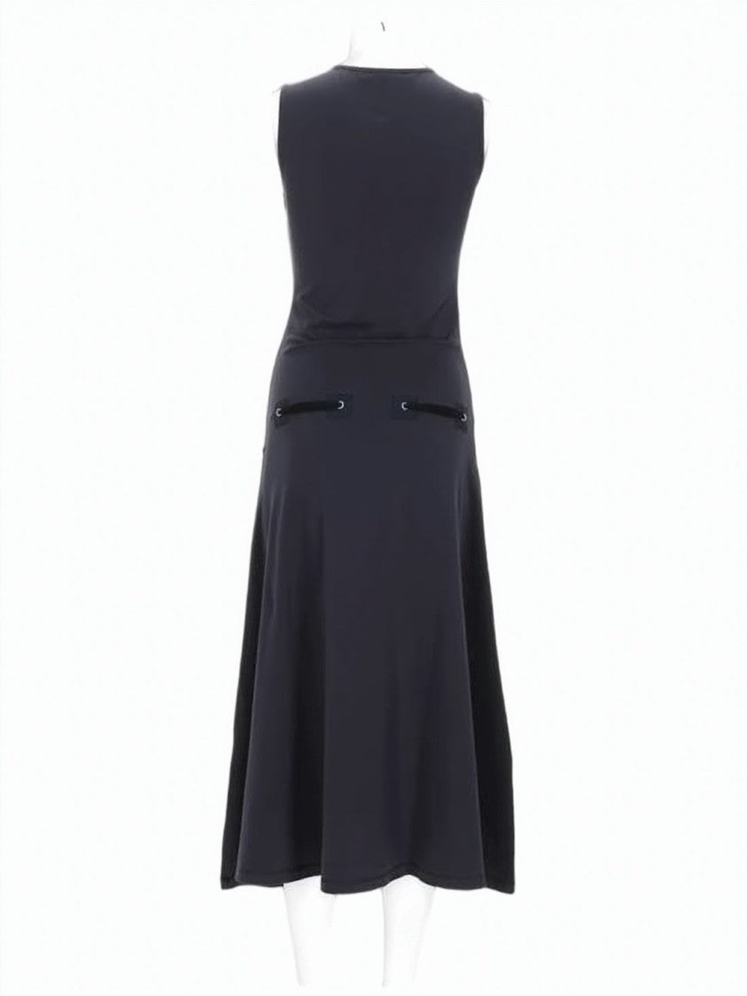 Paloma Wool Sleeveless Blue Midi Dress With Drawstring Waist