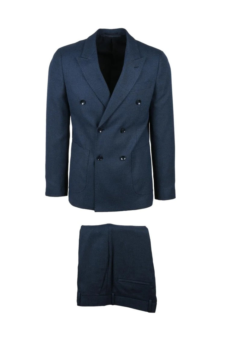 Premier Homme Double-Breasted Suit - Blue