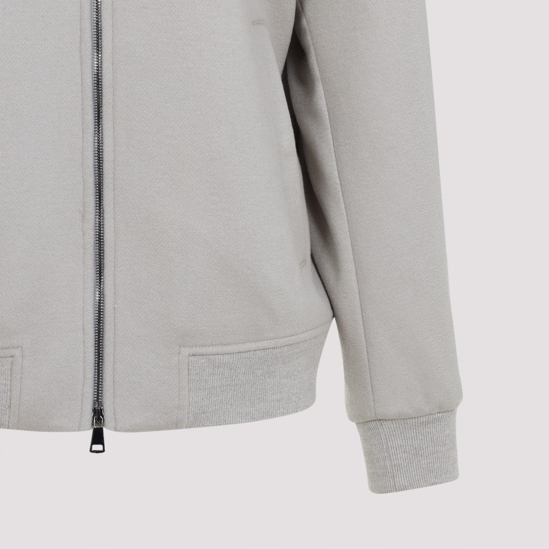 Giadero Cashmere Bomber Jacket In Subtle Grey