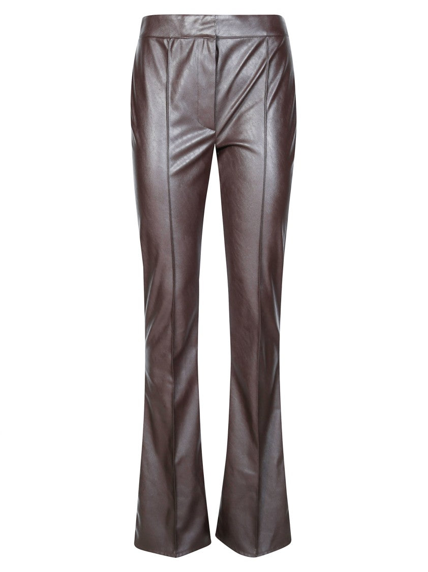 Elisabetta Franchi Dark Brown Flared Pantalone Pants