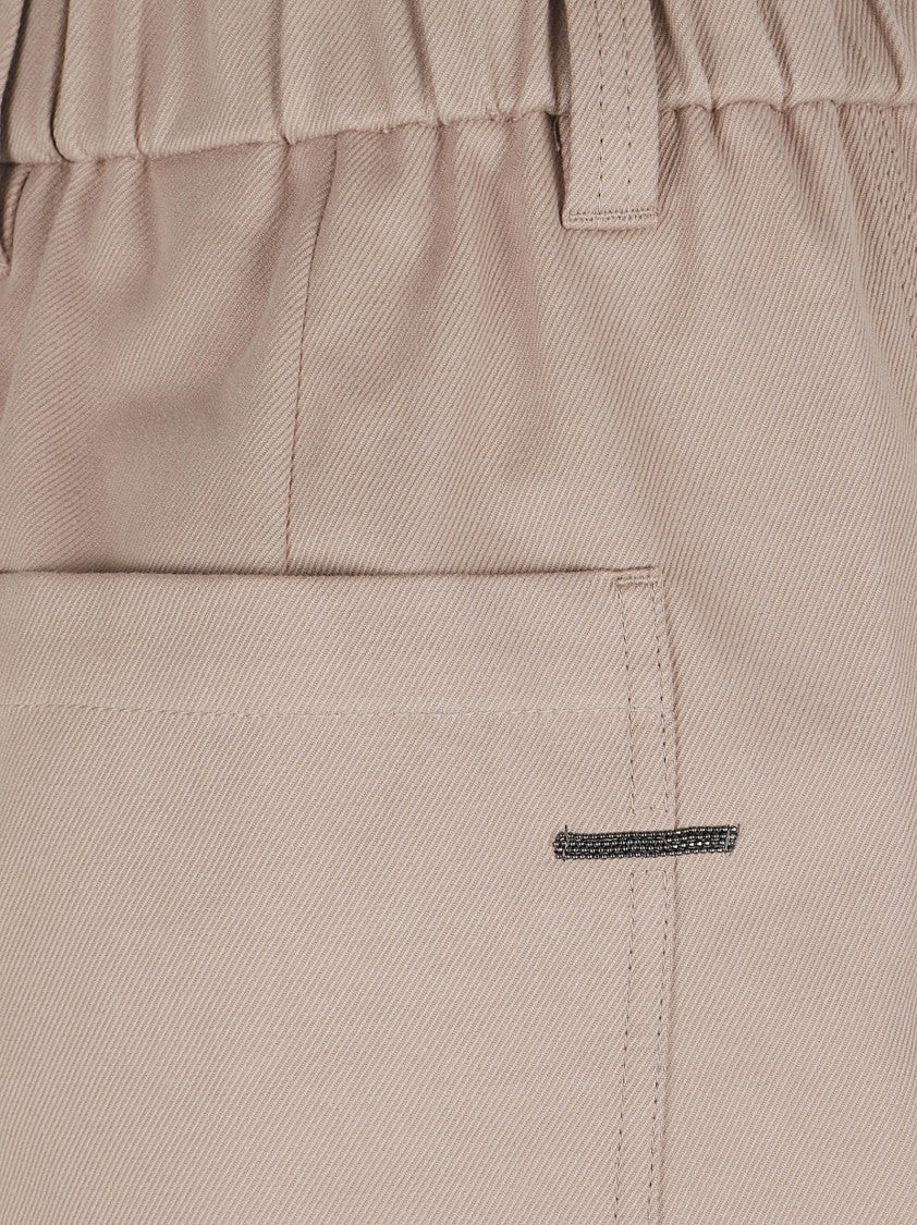 Brunello Cucinelli Relaxed Fit Cropped Trousers